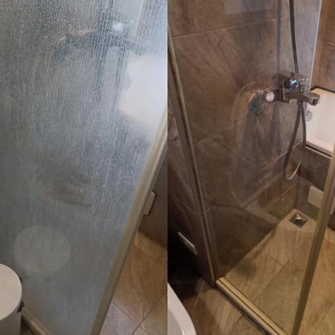 安心居家企業社 - 乾濕分離玻璃清潔前/清潔後 安心居家企業社 - 乾濕分離玻璃清潔前/清潔後