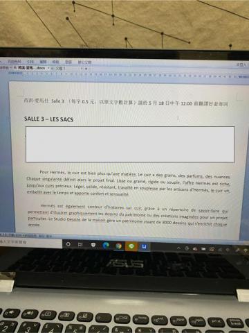Charlotte  - 法文翻譯接案經驗：愛馬仕展覽文