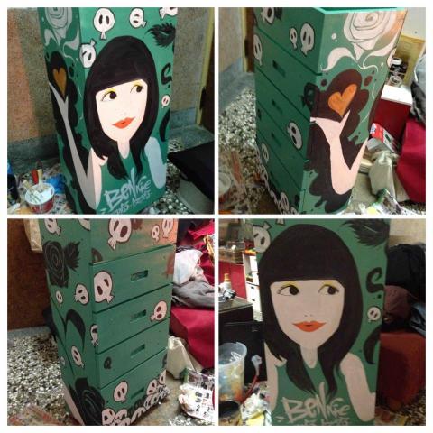 蚊哥手創工作室 - 工作櫃客制彩繪