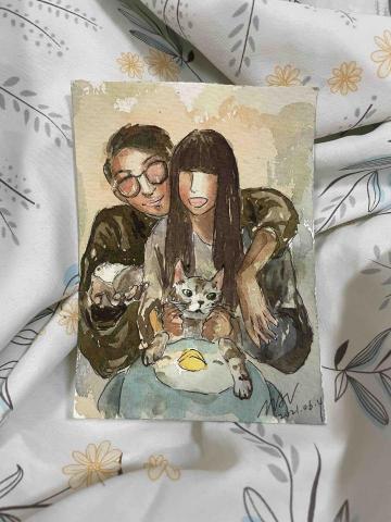 大宛 - 水彩似顏繪