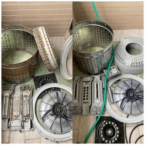 保速潔-冷氣、洗衣機清洗 - 直立式洗衣機清洗，所有配件全部拆解清洗跟底座最髒的部分