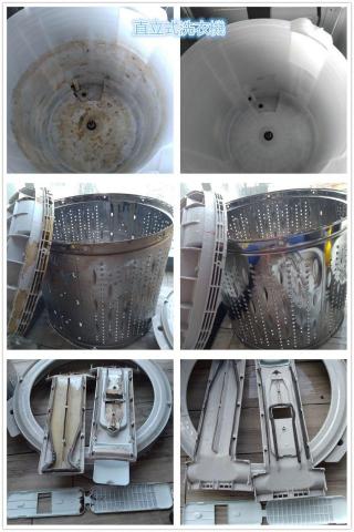 水立方居家清潔 洗冷氣 洗洗衣機 水塔 水管 抽油煙機 - 直立式洗衣機，清洗前後比對