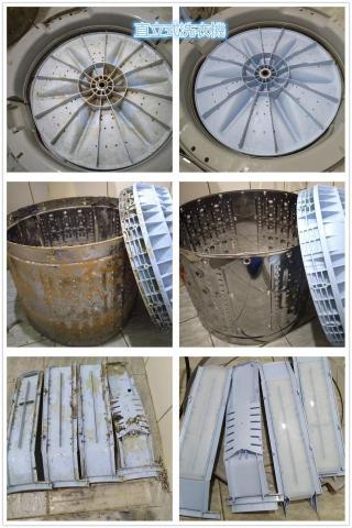 水立方居家清潔 洗冷氣 洗洗衣機 水塔 水管 抽油煙機 - 直立式洗衣機，清洗前後比對