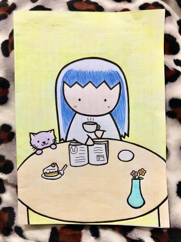 米納米 （南希） - 手繪兒童風插畫
（媒材-色鉛筆、奇異筆）