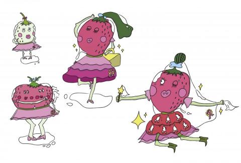 Melody Yu Studio (MY Studio) - 草莓怪獸插畫設計