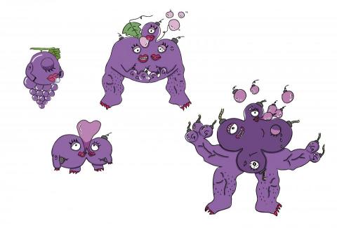 Melody Yu Studio (MY Studio) - 葡萄怪獸插畫設計