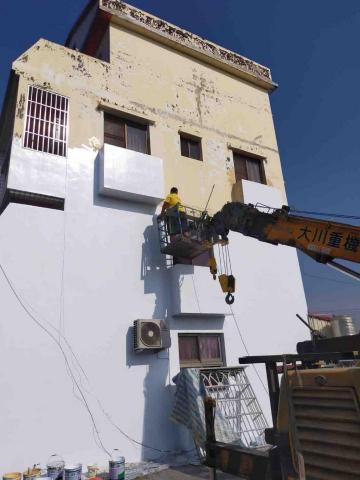 玖佰益時尚油漆外牆防水PU工程 - 外牆巾車,施作防水工程,作業中 玖佰益時尚油漆外牆防水PU工程 - 外牆巾車,施作防水工程,作業中