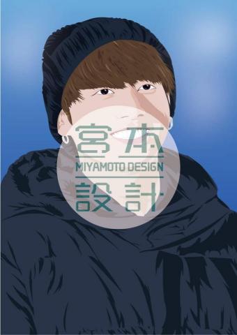 宮本創意設計工作室 - 設計作品:BTS-田柾國真人插畫設計
作品製作日期:2020.07.10