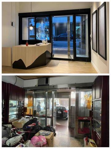 貼膜大師建築軟膜企業社 - 店面大改造～不銹鋼改貼黑色膜，大幅提升質感
