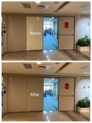 貼膜大師建築軟膜企業社 - 商辦大樓防火門改色