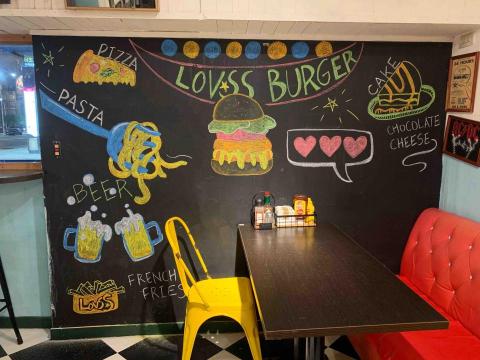 mis.z - 漢堡店的插畫 店內佈置設計