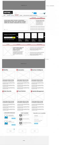 楊馥華 - 網站規劃 - 首頁線稿圖
