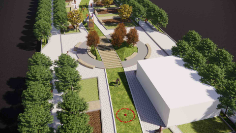 郭益凱 - 星光橋下的重新規劃設計案，打造一個供居民使用之鄰里公園，附設諸多設施讓民眾可以獲得足夠的運動量與休閒