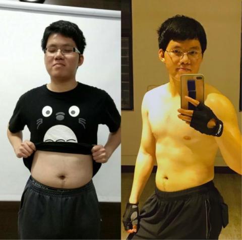 Kevin（敬涵） - 自己三個月
-10公斤
-8%體脂
-4個單位的內臟脂肪
肌肉+3公斤