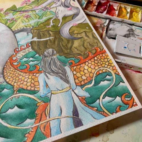 Sakura - 水彩古風