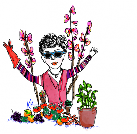 Kristydoodle - 電繪 | 跟阿嬤一起逛市場收穫滿滿