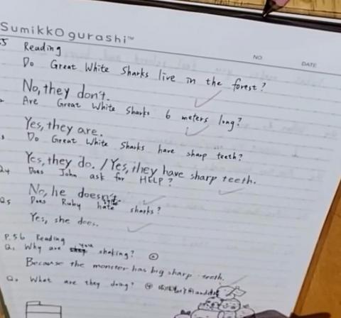 彭倢愉 - 幫家教妹妹設計的Q&A練習題