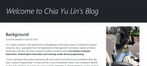 Jessy Lin - 自己的網頁履歷