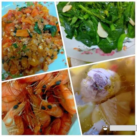 于玉平 - 打拋豬
清炒芥蘭花
涮草蝦
苦瓜鳳梨雞