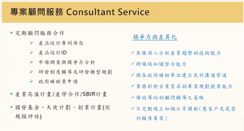 薛先生(Vincent): 計畫輔導顧問與產品研發設計專家 - 競爭力說明