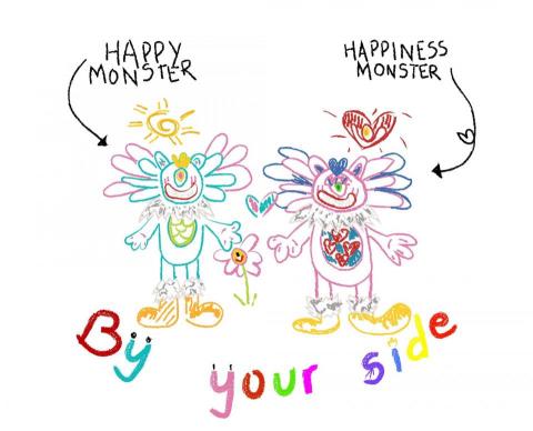 USE999插畫工作室 - 快樂幸福陪在你/妳身邊