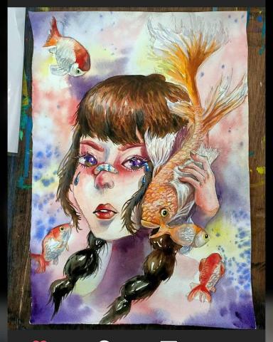 蔡家榕 - 水彩圖，1000起跳