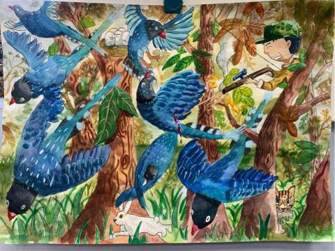 吳佩純 -  國小六年級學生美展作品