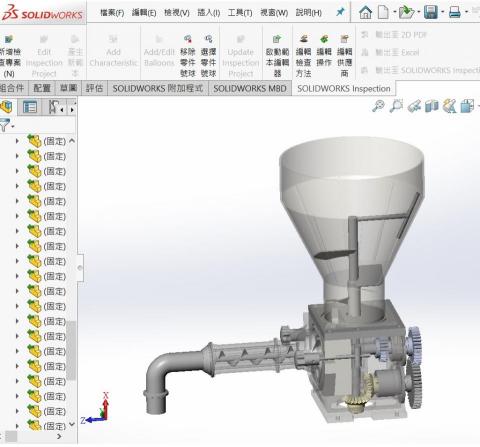 合作 工業製圖，研發機械機構 (SOHO接案) - 滾筒式麵糰加壓機