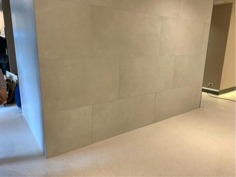 松發專業泥作工程 - 牆面60x120磁磚～