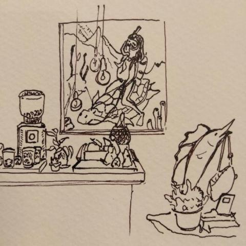 楊宇晨 - 咖啡廳內部描繪