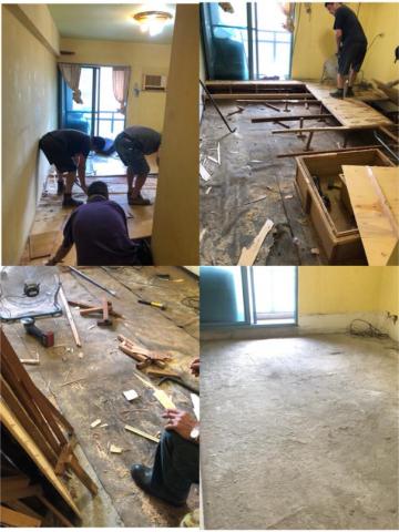 『駿騰材料工程有限公司』拆除清運、整地、組合屋工程承包 - 和室木地板 拆除+清運