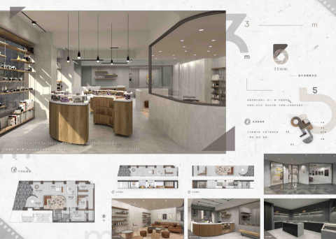 Santo插畫、平面設計、3D渲染 - 相機概念店-商業空間模擬圖