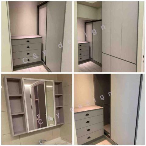 櫥櫃大小室 - 新店劉小姐 主臥視角