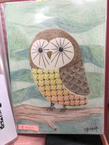 陳小姐 - 禪繞畫，貓頭鷹