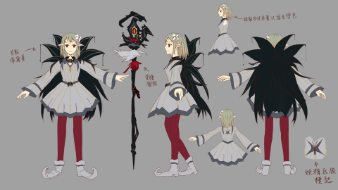 Arc弧光藝術 - 角色設計-不凋花
-------------------------
從乾燥花為起點做角色設計發想，以魔女與不凋零的花做創意概念設計