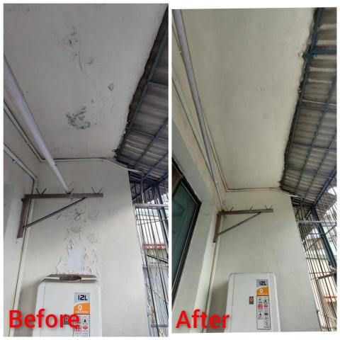 內湖油漆工作室 - 陽台壁癌處理 內湖油漆工作室 - 陽台壁癌處理