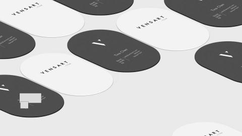 sense create - 品牌、名片設計 | 改變以往方形名片，以圓潤的藥丸形，重塑高級時尚代表的俐落造型定義，使它圓滑，像吹順的髮質滑順。