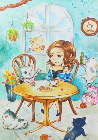 Joyce  - 麥克筆+水彩插畫