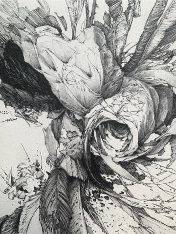 楊博凱 - 素描抽象畫創作