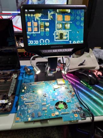 草世木維修工作室/水貨電器維修 - 顯微鏡查修電路