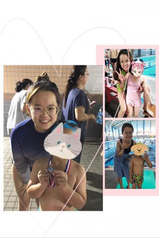 徐于涵 - 從7歲開始游泳，16歲接觸游泳教學、擔任助教。18歲即考取游泳教練證照。