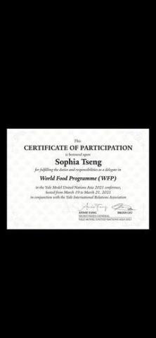 曾婕瑜 - YMUN ASIA 2021 耶魯大學模擬聯合國