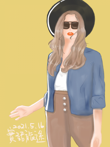 實話旅途 - 人物插畫-厚塗