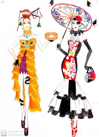 陳雅雯 - 高職服裝畫第一名（其一）