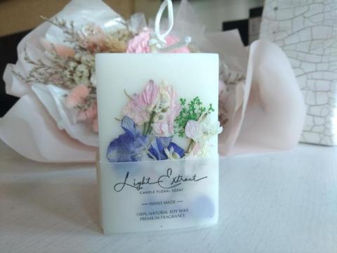 築光手作香氛蠟燭(心靈祝福) - 乾燥花香氛蠟燭