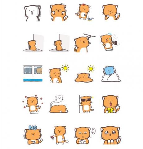 蒙姿君 - LINE靜態貼圖製作(40張)