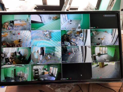 明辰工作室 - 監控安裝調整時螢幕的畫面