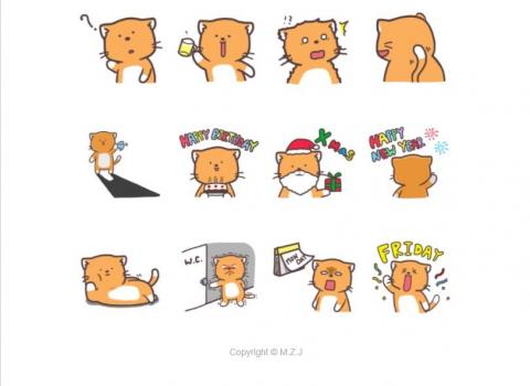 蒙姿君 - LINE靜態貼圖製作(40張)