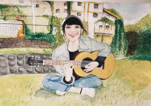 Jill教練 - 自畫像(手繪:水彩、麥克筆) Jill教練 - 自畫像(手繪:水彩、麥克筆)