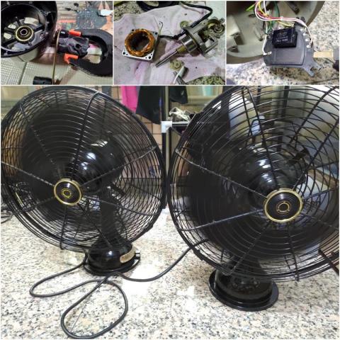 草世木維修工作室/水貨電器維修 - 復古風扇斷頭黏合、馬達大保養、零件更換